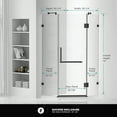 thumbnail image 4 of Shower Set for 30" x 30" Space - Neo Angle, Acrylic Shower Base with Compatible Glass Frameless Shower Enclosure - Black Hardware, 4 of 13