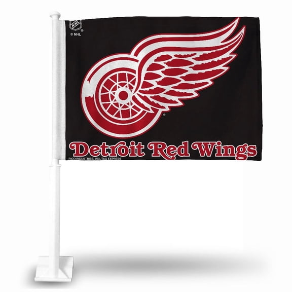 Detroit Hockey Red Wings 14" x 19" inch Double (2) Sided Window Mount Car Flag