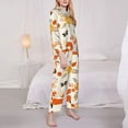 thumbnail image 4 of Bingfone Womens Pajama Sets Flower Fox Print,Long Sleeve Loungewear Pajamas Set-Small, 4 of 9