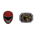 thumbnail image 7 of Power Rangers Red Ranger Mask and Emblem 2 Pack Enamel Pin set, 7 of 7
