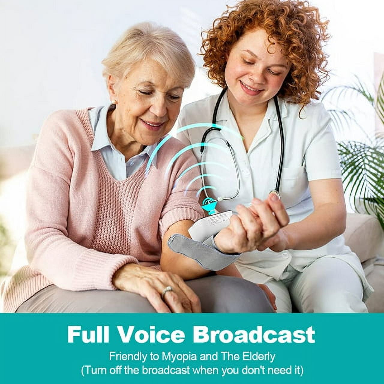 SUWU Blood Pressure Monitor, Rechargable Blood Pressure Machine Wrist with Voice Broadcast and 180 Memory for Dual User