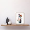 thumbnail image 2 of Wine Bottle with Spring Wildflower Floral Bouquet Artwork Framed Wall Art Print A4, 2 of 4