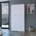 thumbnail image 6 of Newboti Furniture Augusta 3-Door Wardrobe with Hanging Rod White 21593, 6 of 7