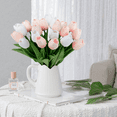 thumbnail image 6 of Scidweet 20 Pcs Artificial Flowers Fake Tulip, Pink White Tulip Flowers for Spring Indoor Table Wedding Decorations Mother's Day Easter Gifts, 6 of 6