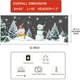 thumbnail image 2 of Christmas Snowman Windows Valances Christmas Pine Tree Snowy Kitchen Short Curtain Valances with Rod Pocket Xmas Small Farmhouse Window Topper Decoration 52x18inch, 2 of 6