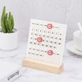 thumbnail image 5 of Wood Perpetual Calendar, Desktop Acrylic Calendar Stand Month Week Date Display for Desk Shop, White, 5 of 6
