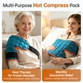 thumbnail image 4 of Shoulder Ice Pack Wrap, Hot & Cold Therapy Wrap, Self-Absorbing Water Hydrating Resin Pad for Shoulder, Reusable Ice Packs for Relaxing, Freeze & Microwave Safe, Blue, 4 of 12