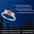 thumbnail image 2 of Gem Stone King 925 Sterling Silver Ecstasy Mystic Topaz and White Zirconia Engagement Ring for Women | 2.50 Cttw | Round 6MM | Gemstone November Birthstone | Size 8, 2 of 6