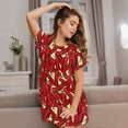 thumbnail image 3 of Picia Fire Extinguisher Pattern Women’s Nightdress – Casual Short-sleeved Loose-Fit Sleepwear, Soft Cotton Short-Sleeve Sleep Shirt for Relaxation & Comfort, 3 of 6