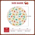 thumbnail image 3 of Daiia Dinosaur Drawing Merry Christmas Tree Skirt , Xmas Large Lace-up Tree Skirt, Santa Snowflakes Rustic Home Decorations New Year Party Farmhouse Decor-48", 3 of 7