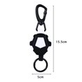 thumbnail image 3 of Easy-to-pull Buckle Rope Keychain Retractable Ring Anti Lost (Black White), 3 of 10
