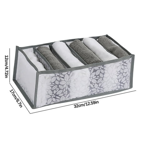 Christmas Savings! Kezqiaxn Sock Drawer Organizer Divider  Foldable Printed Mesh Underwear Shirt Leggings Jeans Drawer Storage Box  Foldable Underwear and Bras Drawer Organizers Portable Storage Bag