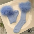 thumbnail image 5 of HNMKIU Women's Fashionable Thermal Sport Socks Medium Length Winter Stockings for Everyday Comfort and Warmth Blue,One Size, 5 of 7