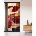 thumbnail image 2 of Window Privacy Film Red Boho Geometric Stained Glass Window Film Decorative Sun Block Window Cover Modern Abstract Art Window Clings Static Adhesive Sticker for Bathroom 35.4"x78.7", 2 of 7
