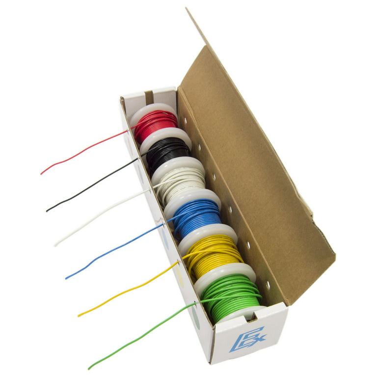 Hook-Up Wire Kit - Solid Wire, 22 Gauge (Six 25 Foot spools)