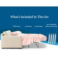 thumbnail image 3 of 300 Thread Count 100% Egyptian Cotton Sleeper Sofa Bed Sheet Set Solid Twin Size (36" x 72" x 5") with 4 -PCS Fitted Straps Color Pink, 3 of 6