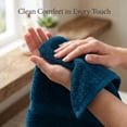 thumbnail image 3 of RIVERSIDE Hand Towel 6 Pack 16x28 Soft and Quick Dry Cotton Towels for Home Gym & Spa - Dark Blue, 3 of 8