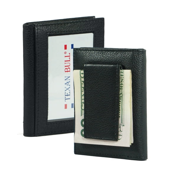 Bullz Bifold Mens Money Clip Wallet Slim Bifold Minimalist Card Holder
