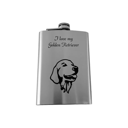 

8oz I love my Golden Retriever Stainless Flask L1