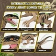 thumbnail image 4 of Track Seven Dinosaur Toys for Kids 3-5, 5-7, 8-12, 2.4GHz Remote Control Dinosaur with Walking, Realistic Sounds, Demo Mode, Rechargeable Jurassic Toys for Birthdays, Parties, Children’s Day, Brown, 4 of 10