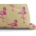 thumbnail image 2 of Simply Daisy, 20" x 20" Flamingo Fanfare Multi, Animal Print Outdoor Pillow, Yellow, 2 of 2