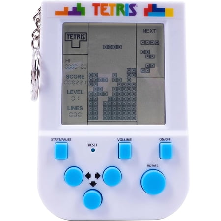 Tetris Keyring Handheld Arcade Game - Retro Mini Portable Handheld Tetris Game for Kids and Adults. Original Gameplay Including Original Tetris Sounds. Officially Licensed Tetris Game.