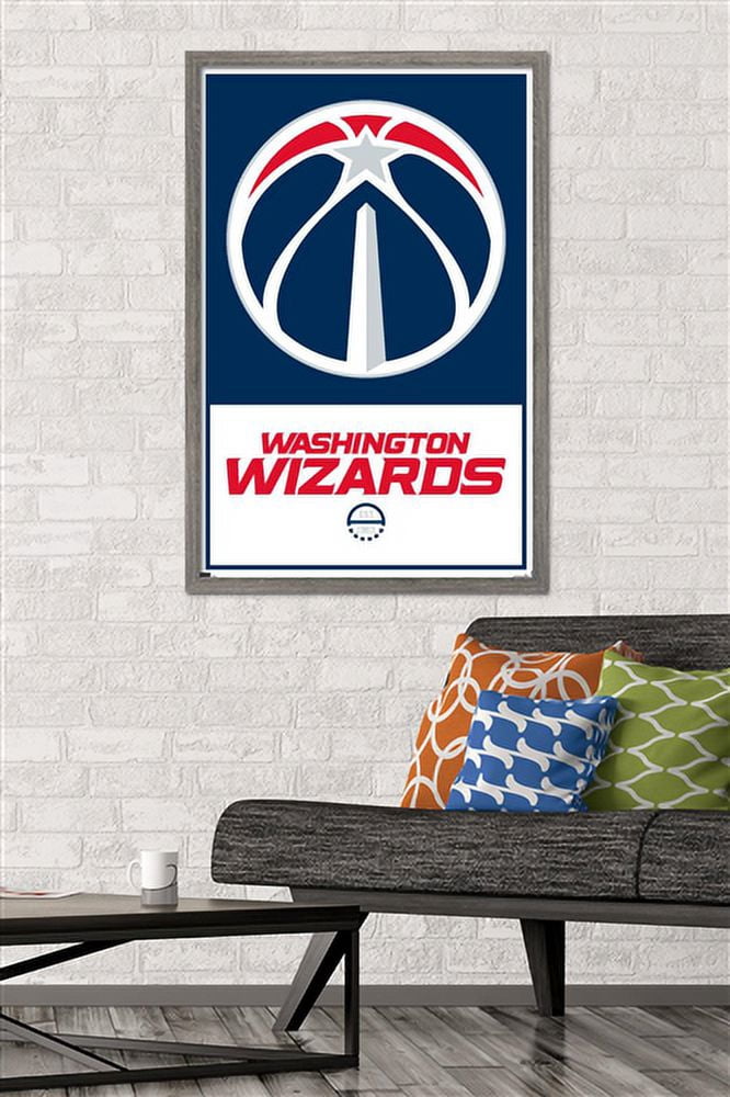 NBA Washington Wizards - Logo 21 Wall Poster, 22.375" x 34", Framed