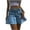 Blue independence day dresses for women, variant on Dianli Skirts for Women Solid Mini Summer Skirt Evening Party Casual Loose Fashion Slim A-line Pleated Ruffle Short Denim Skirt Blue M