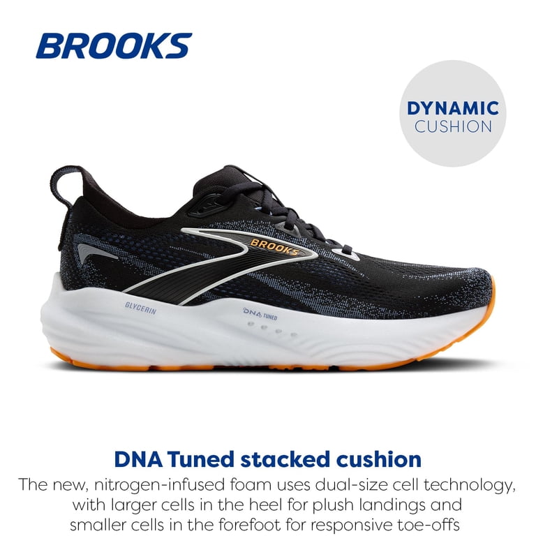 Brooks Glycerin 22 Mens Running Shoes Size 10 Black Ebony Blue‎ Neutral Cushion Amazon.com | Brooks Men main image 4