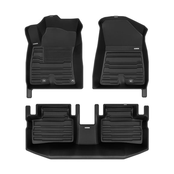 TuxMat - for Kia Niro PHEV 2023-2026 Models - Custom Car Mats - Maximum Coverage, All Weather, Laser Measured - This Full Set Includes 1st and 2nd Rows