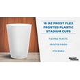 thumbnail image 3 of Frosted Plastic Stadium Cups, 10 pack, 16 oz. Shatterproof Flexible Reusable Party Cups, Natural, 3 of 5