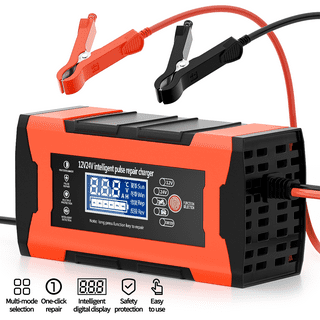 MOTOPOWER MP00205B 12V 1000mA Automatic Battery Charger, Battery  Maintainer, Trickle Charger, and Battery Desulfator with Timer Protection