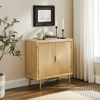 Rustic Natural MDF TOP 27.6 in. Buffet Sideboard