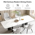 thumbnail image 6 of Hawsaiy Modern Upholstered Dining Chairs Set of 4, Comfy Kitchen Side Chairs with Thick Cushions & Metal Legs, White, 6 of 8