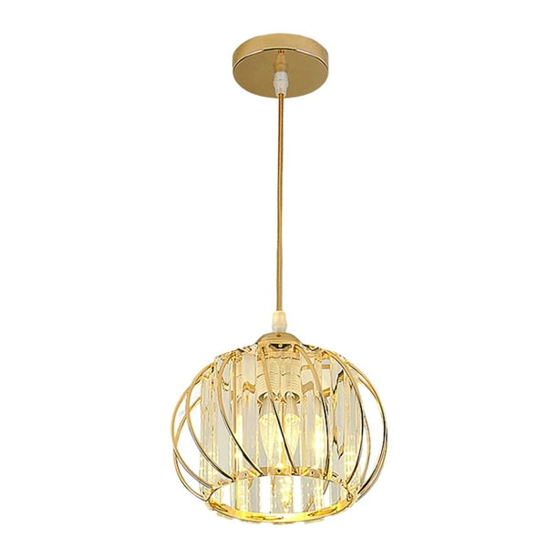 Lámpara colgante LED de techo para decoración de comedor, dormitorio y granja. Luz blanca dorada
