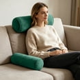thumbnail image 4 of QuanTara Neck Roll Pillowcase with Zipper – Dark Gray Cylindrical Pillow Cover 5.9x15.7in, Soft Polyester Round Cushion Case for Bedroom, Living Room & Sofa, 4 of 4
