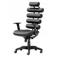 thumbnail image 7 of Ergo Chunky Black Faux Leather High Back Office Chair, 7 of 7