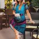 thumbnail image 3 of Balery Neon Cyberpunk Blue Bear Vestidos sueltos de manga corta para mujer, vestidos de verano 2025, vestidos casuales de corte A con vuelo., 3 of 6