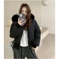 thumbnail image 6 of Women's Collar Short Puffer Jacket - Casual Thickened Warm Cotton-Padded Winter Outerwear, 6 of 8