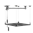 thumbnail image 2 of HOHYN Overhead Garage Storage Lift, Adjustable Heavy-Duty 47.24x47.24 Inch Ceiling Rack with Security Lock, Garage Organization System, 400lbs Load Rating (Standard Edition), 2 of 9