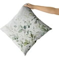 thumbnail image 3 of Watercolor Sage Green Leaf Pillow Covers 20x20 Set of 2 Spring Summer Eucalyptus Floral Print Decorative Throw Pillows Rustic Farmhouse Cushion Case Decor for Couch Sofa Bed, 3 of 6