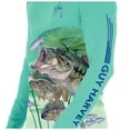 thumbnail image 2 of Guy Harvey Men's Bass and Lily Pads Sun Protection Green Top, 2 of 2