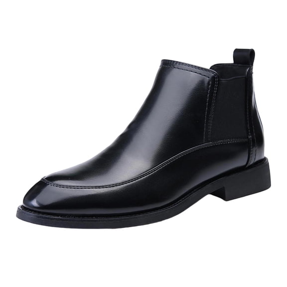 Men's High Top Ankle Boots With Toe Classic Style Everyday Durability Casual Work Business Bootie