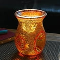 thumbnail image 1 of Mosaic Glass Oil Burner Candle Holder Wax Melt Aromatherapy Essential Oil Diffuser Home Decor Orange, 1 of 7