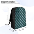 thumbnail image 4 of Fotbe Green Vintage Peacock Travel Laptop Backpack, Business Slim Sturdy Laptops Backpack, Water Resistant College School Computer Bag Gift for Men & Women Fits 15.6 Inch Notebook, 4 of 8