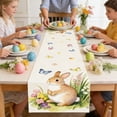 thumbnail image 1 of Dvkptbk Happy Easter Table Runner Spring Holiday Centerpiece Floral Eggs Bunny Kitchen Dining Table Decoration for Home Party Decor, 1 of 6