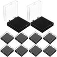 thumbnail image 5 of BESTYASH 10Pcs Lapel Pin Box with Clear Lid Black Plastic Badge Display Case for Organizing Pins, 5 of 6