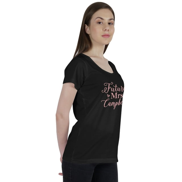 Inkdotpot Personalized Womens Tshirt Top Future MrsWeddingAnnouncement Shirt-K1
