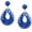 Royal Blue, variant on Raffia Teardrop Earrings for Women Boho Summer Beach Lightweight Handmade Straw Wicker, Style R9439