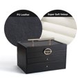 thumbnail image 6 of Casegrace Large Jewelry Storage Box Three layer Drawers Jewelry Organizer for Women Earrings Ring Makeup Storage Organizer Case, 6 of 9